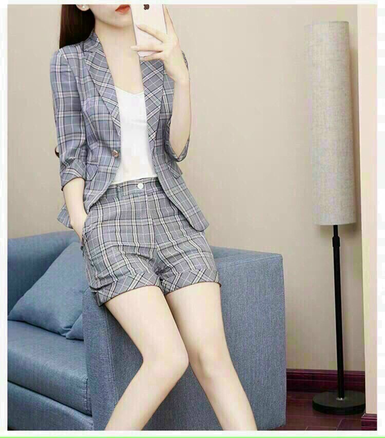Set Vest Đùi Caro 3 Món - VN49